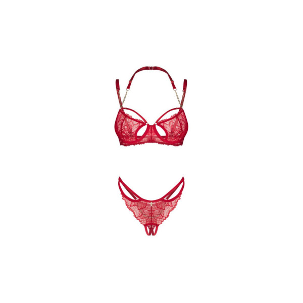 Matildea ensemble lingerie ouvert rouge
